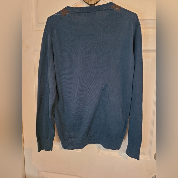Claiborne Men's Long Sleeve V-Neck Pullover Sweater, Size: Medium Color: Blue - Picture 8 of 8